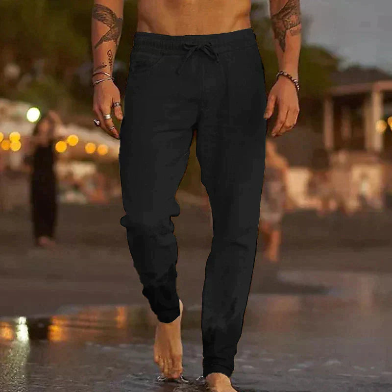 Lukas - Pantaloni da spiaggia in lino