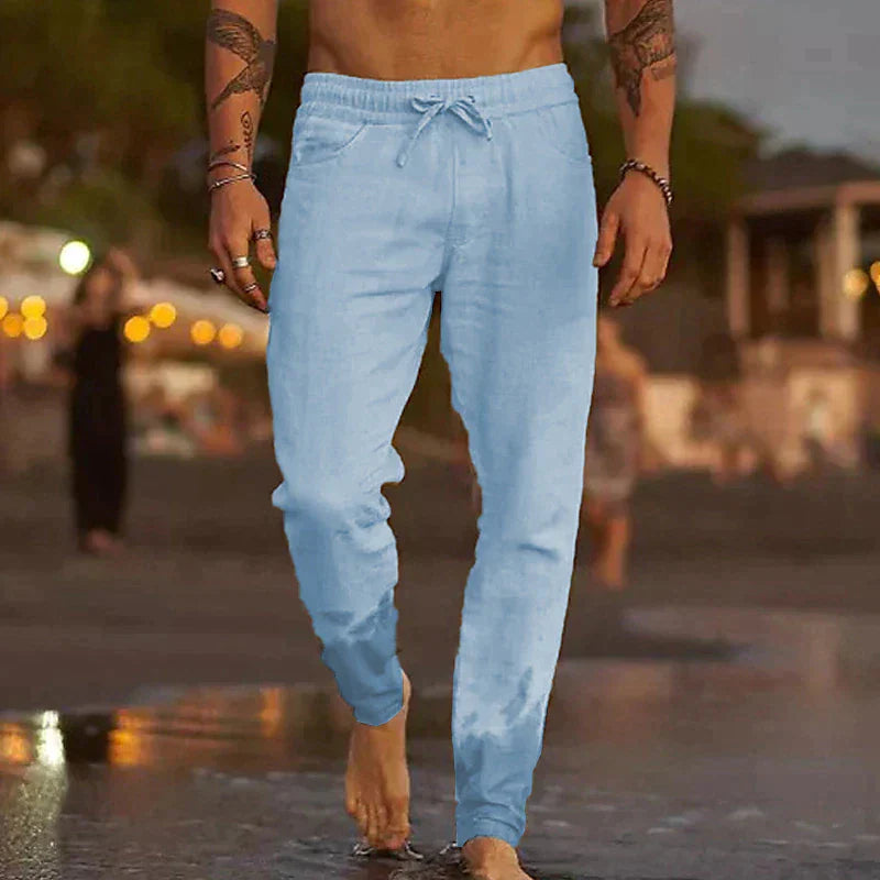 Lukas - Pantaloni da spiaggia in lino