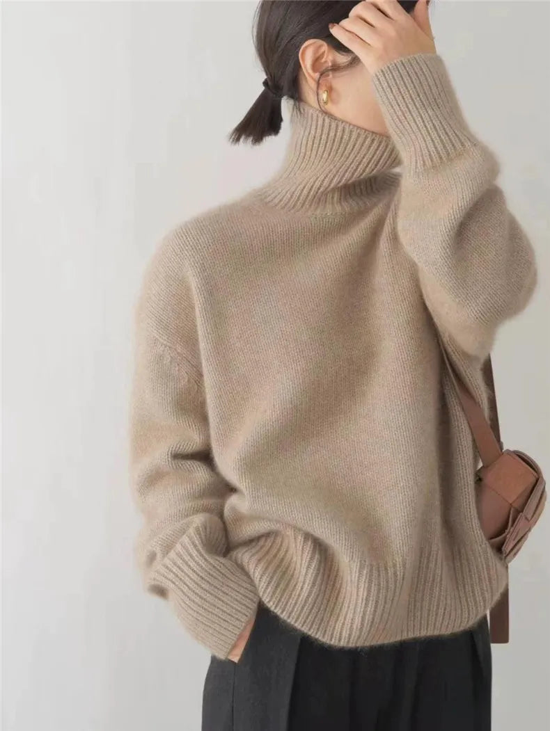 Isabella™ - Pullover de gola alta em caxemira