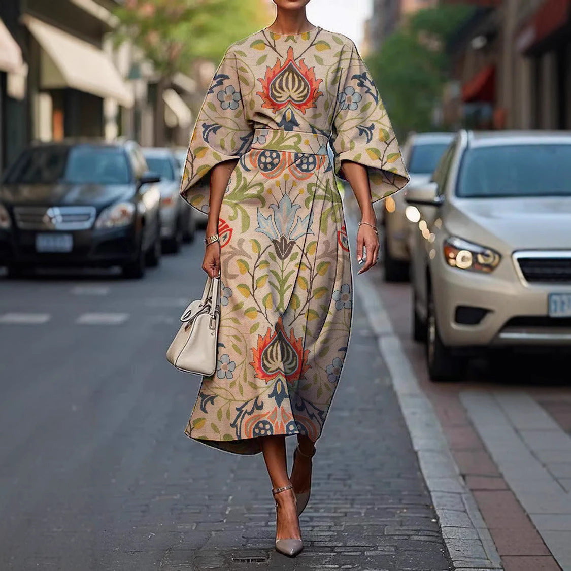 Grace™ - Abito Elegante con Collo Rotondo