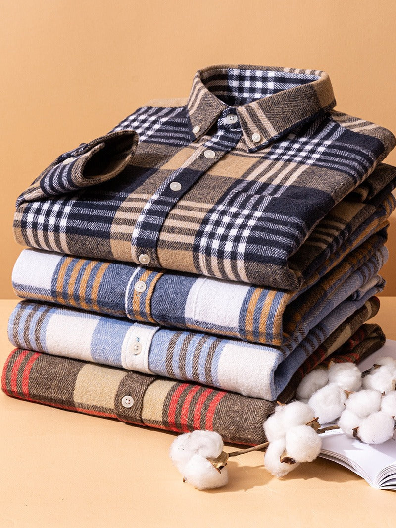 Luxonova- Cotton Plaid Shirt