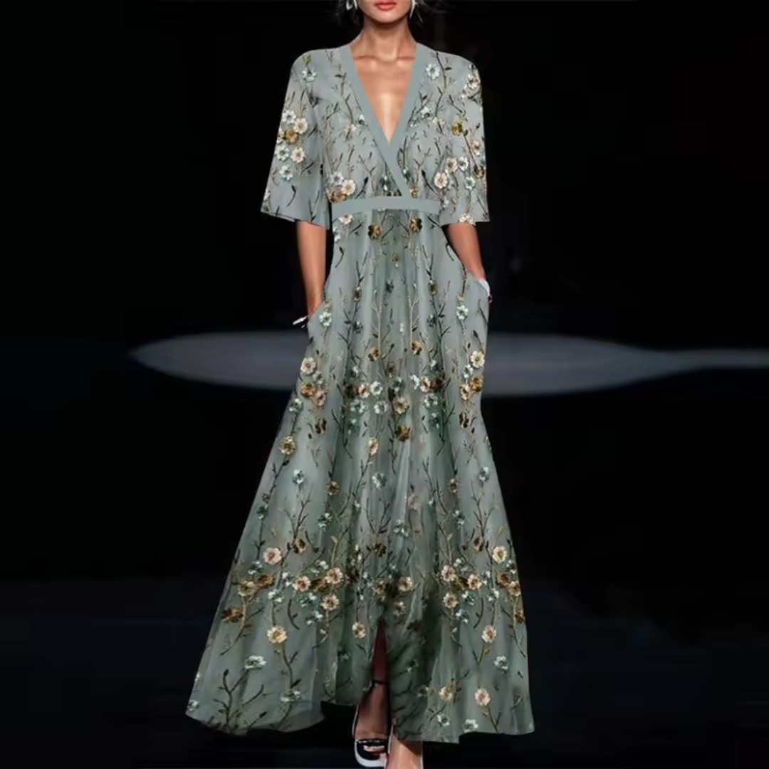 Michelle™ - Abito Elegante con Fantasia Floreale