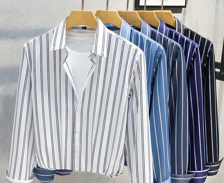 Luxonova - Elegant Striped Men's Shirt