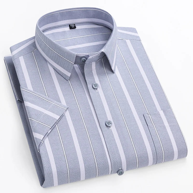 Luxonova - Short-Sleeved Cotton Shirt