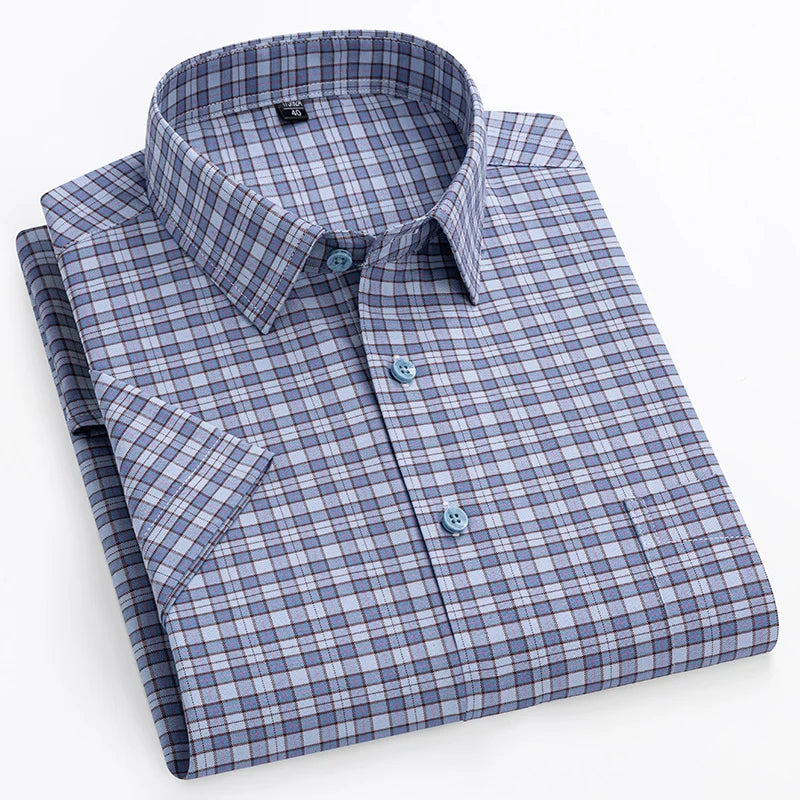 Luxonova - Short-Sleeved Cotton Shirt