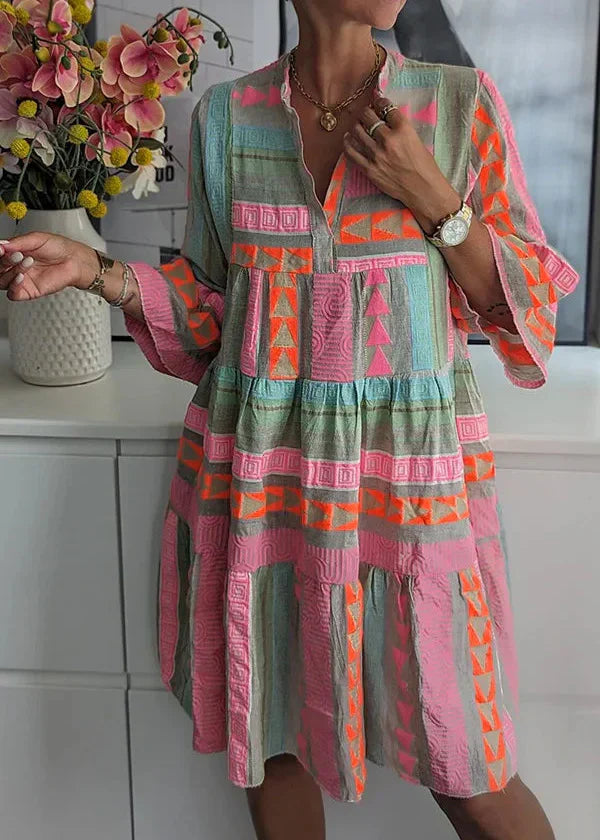 Ava - Abito Estivo in Canapa con Scollatura a V Chic