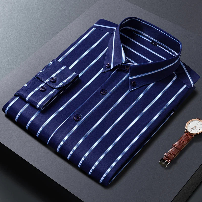 Luxonova - Elegant Striped Men's Shirt