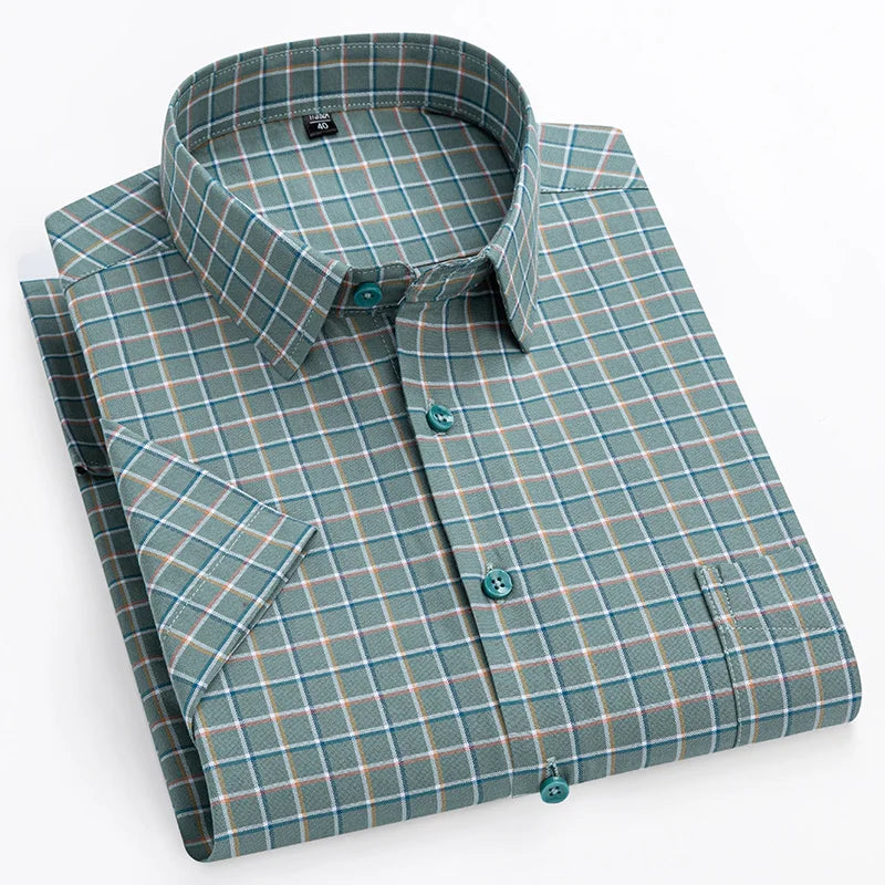 Luxonova - Short-Sleeved Cotton Shirt