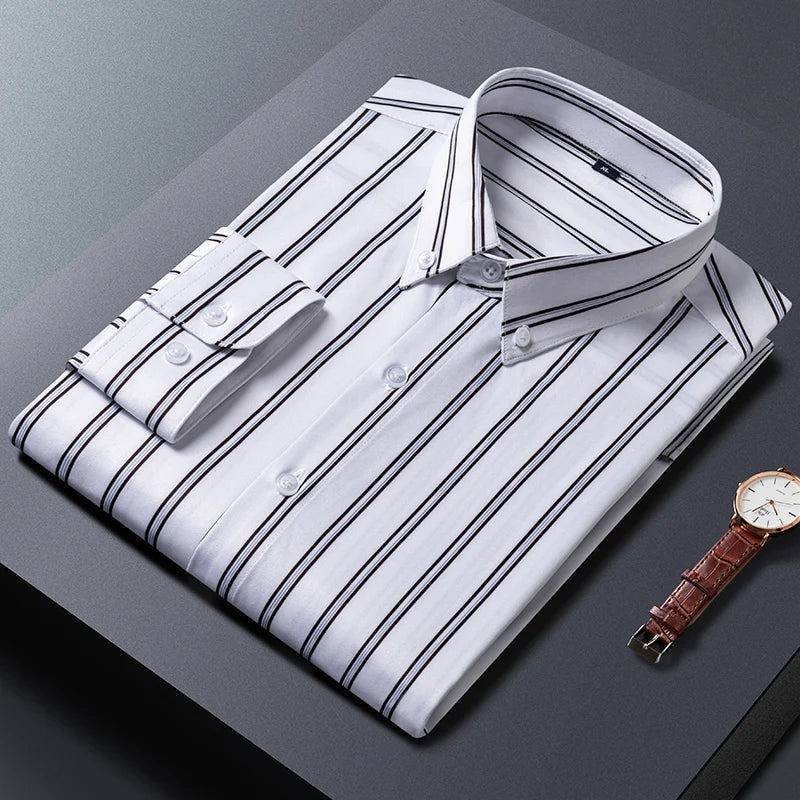 Luxonova - Elegant Striped Men's Shirt