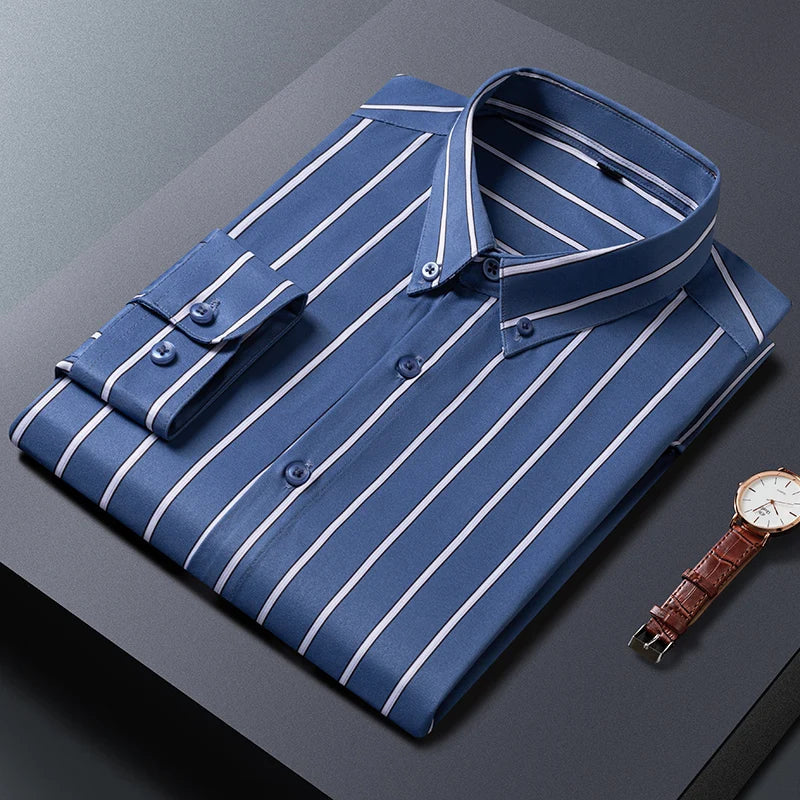 Luxonova - Elegant Striped Men's Shirt