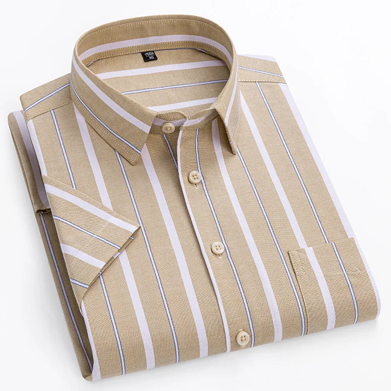 Luxonova - Short-Sleeved Cotton Shirt