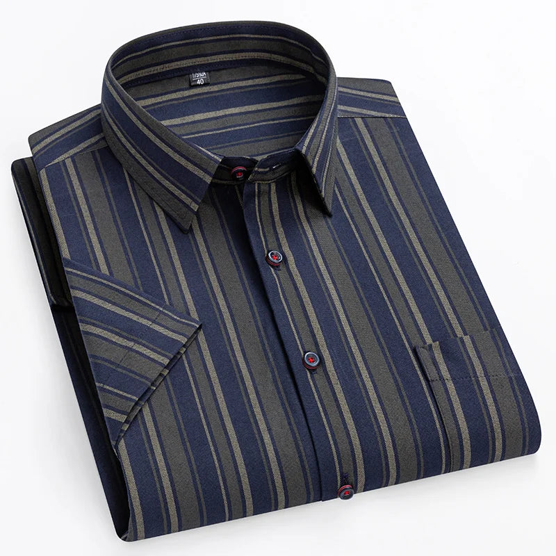 Luxonova - Short-Sleeved Cotton Shirt
