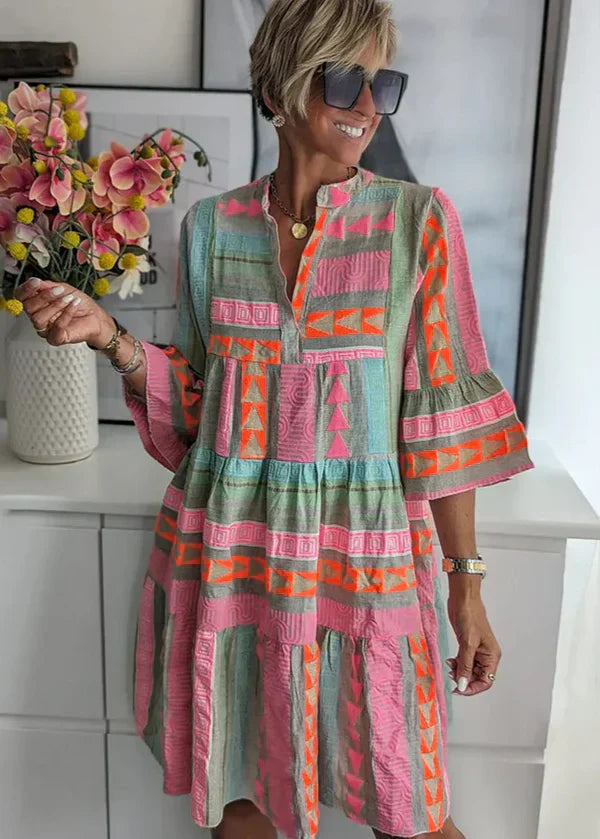 Ava - Abito Estivo in Canapa con Scollatura a V Chic