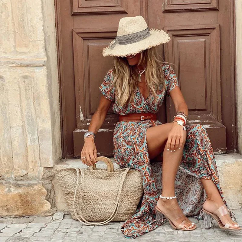 Luna | Elegante Abito Maxi Bohemien