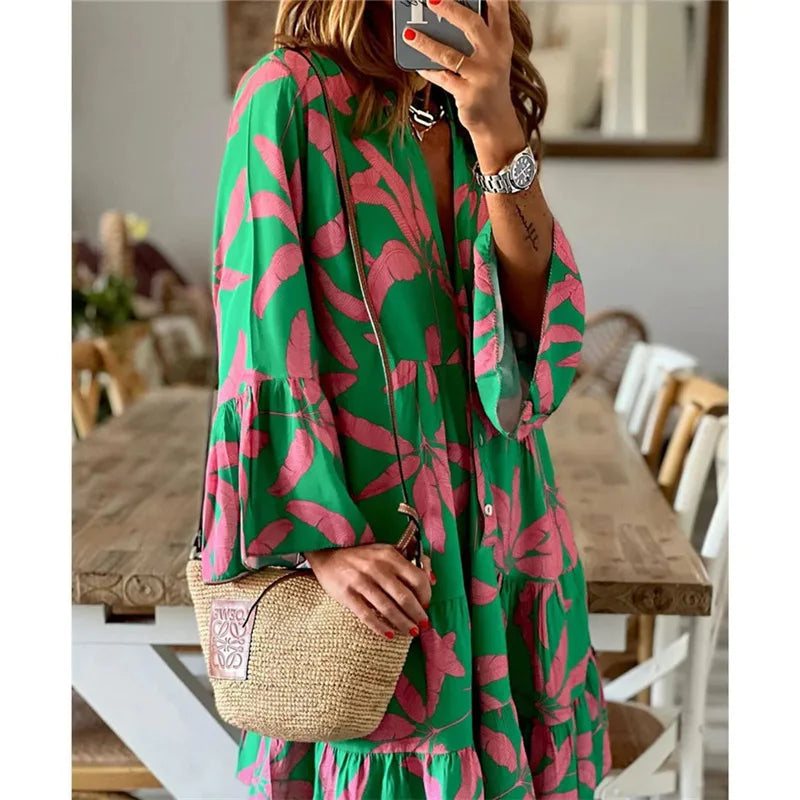 Everlen™ - Abito Midi Boho Bloom