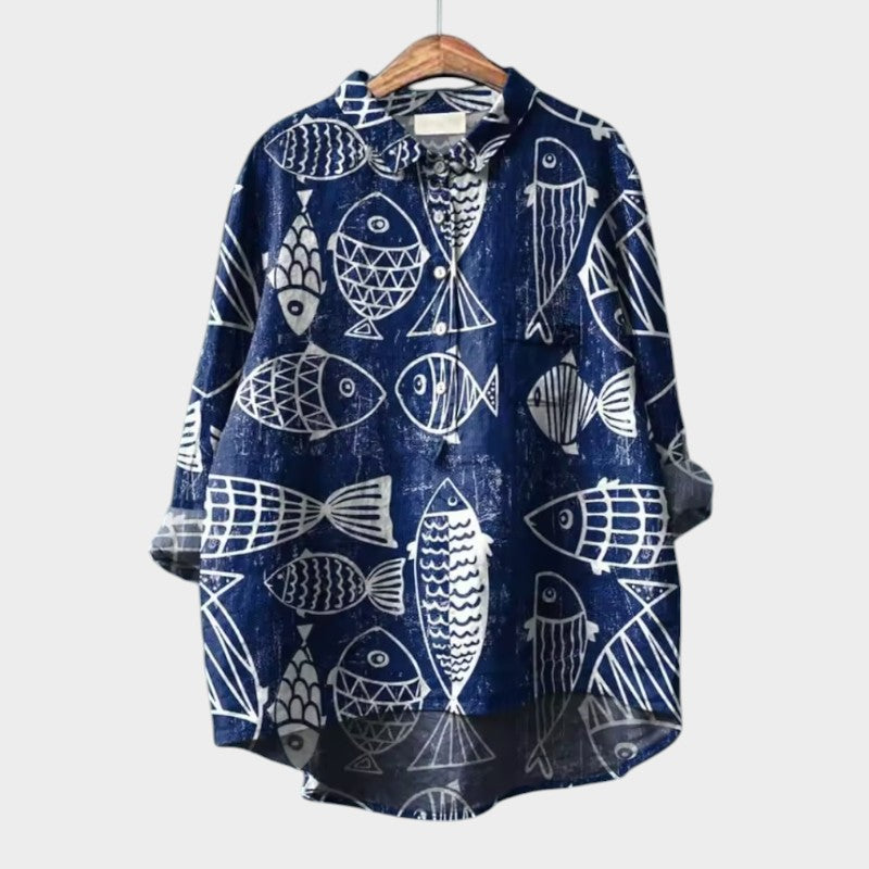 LUCIANA | Blusa Oversize con Gatti Stilizzati e Comfort Unico per Ogni Giornata