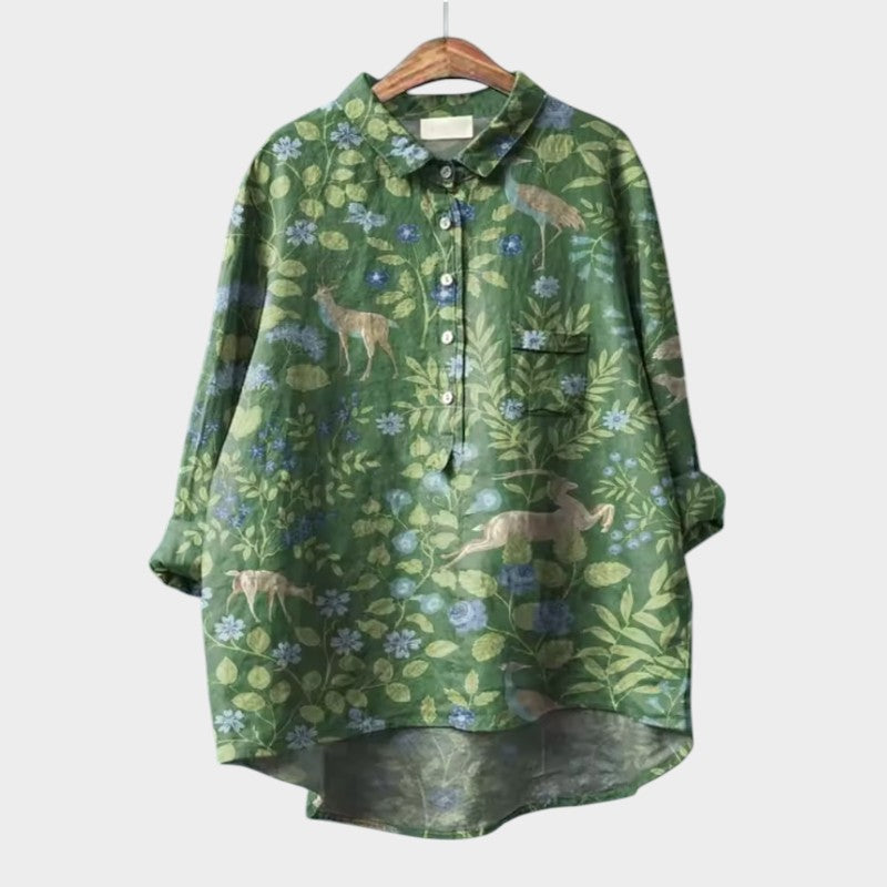 LUCIANA | Blusa Oversize con Gatti Stilizzati e Comfort Unico per Ogni Giornata