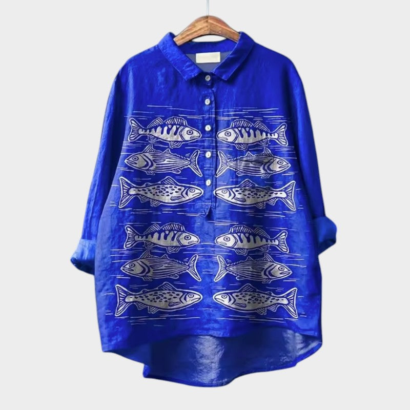 LUCIANA | Blusa Oversize con Gatti Stilizzati e Comfort Unico per Ogni Giornata