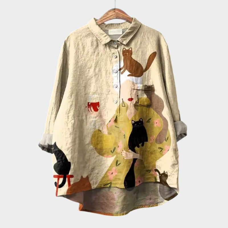 ELISABETTA | Blusa Oversize Floreale con Comfort Avvolgente per Giornate Spensierate