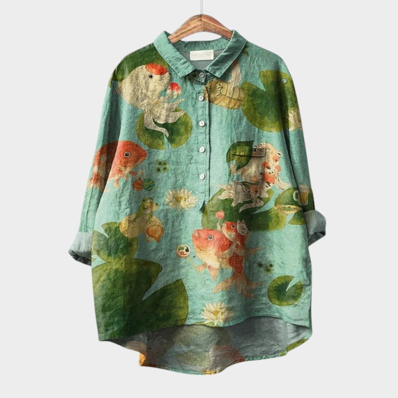 VIOLETTA | Blusa Floreale Oversize con Comfort Assoluto per le Giornate di Sole