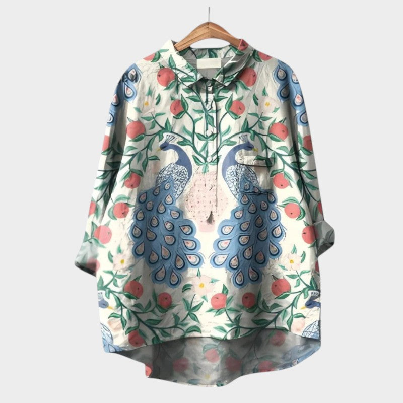VIOLETTA | Blusa Floreale Oversize con Comfort Assoluto per le Giornate di Sole