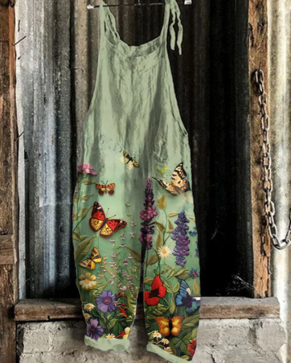 Salopette Floreale con Farfalle da Donna - Comfort ed Eleganza