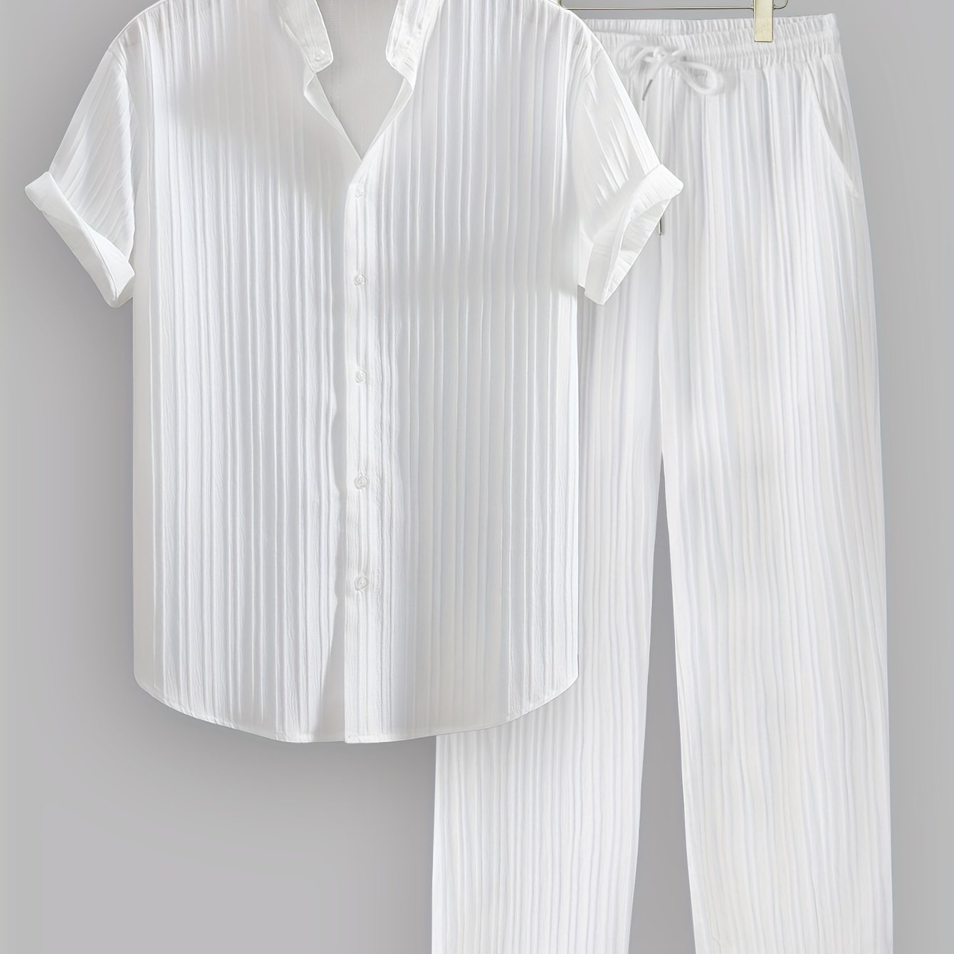 Dario™ – Completo Estivo da Uomo a Righe con Camicia e Pantalone