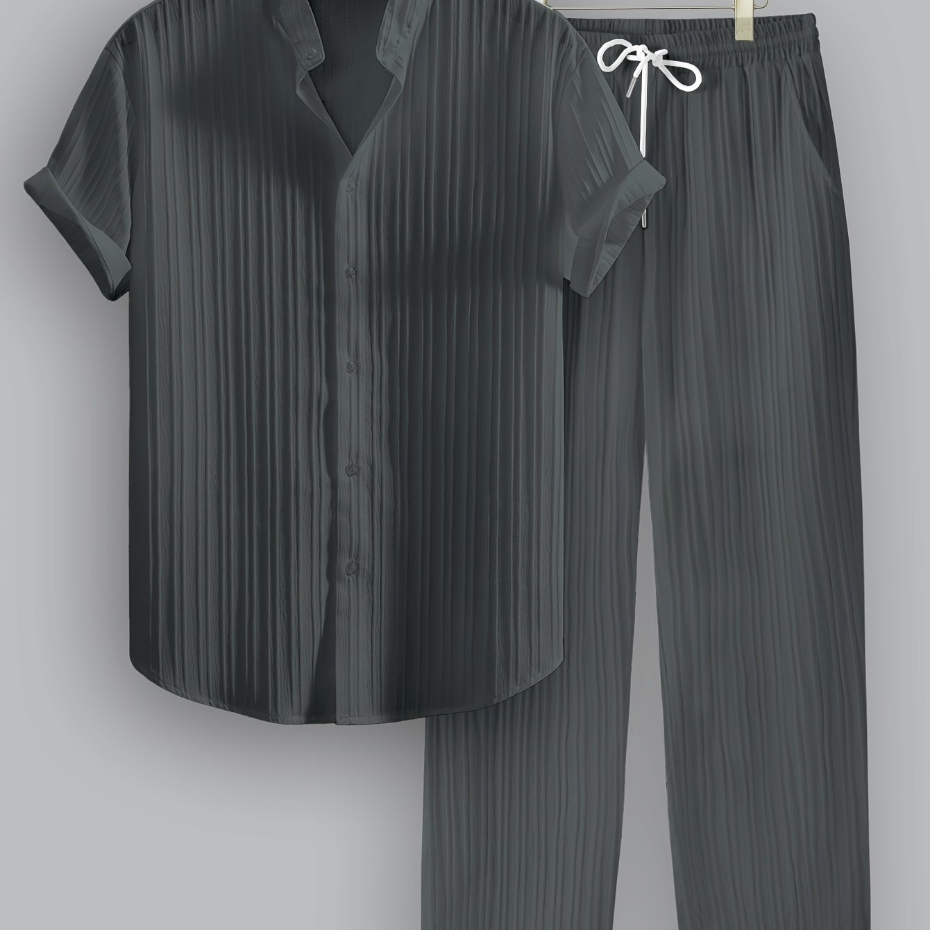 Dario™ – Completo Estivo da Uomo a Righe con Camicia e Pantalone