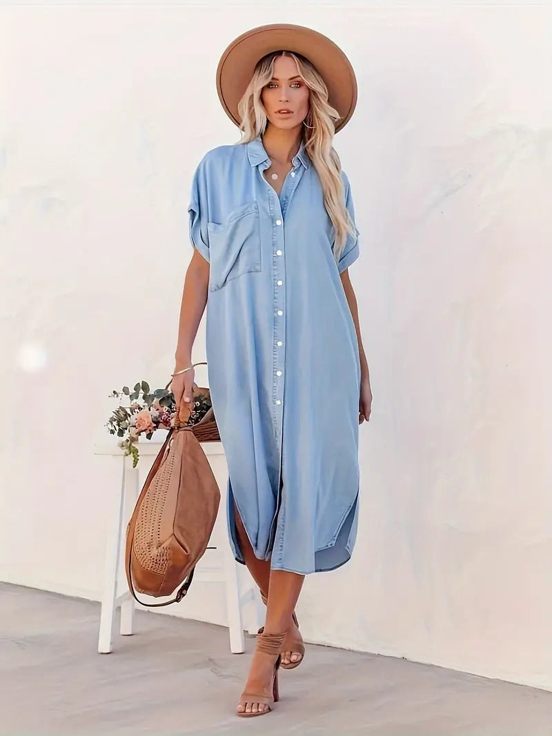 Béatrice™ | Abito Camicia Elegante con Tasche Comode