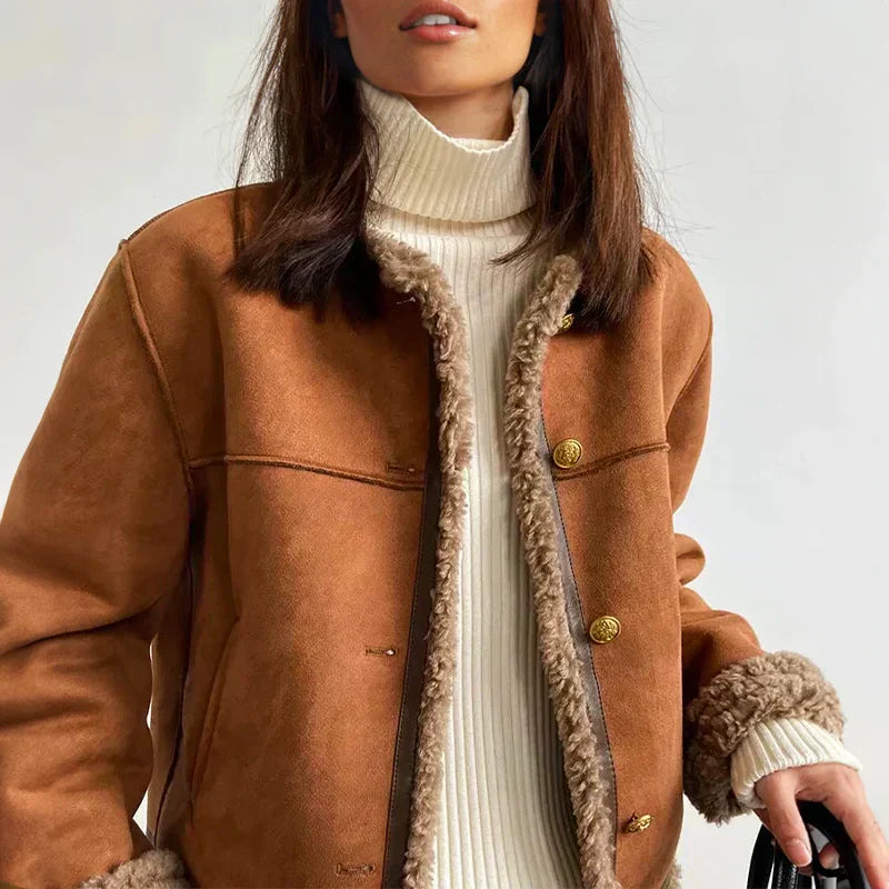 CHARLIE™ | VESTE DE CUIR QUENTE E REFINADA