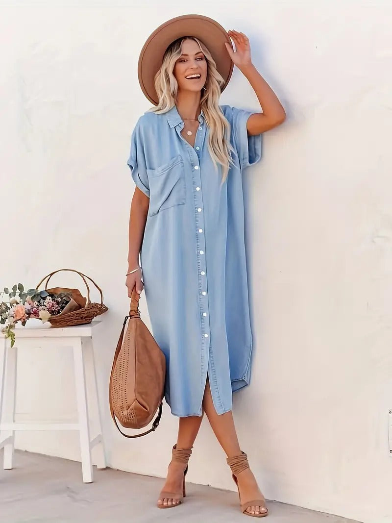 Béatrice™ | Abito Camicia Elegante con Tasche Comode