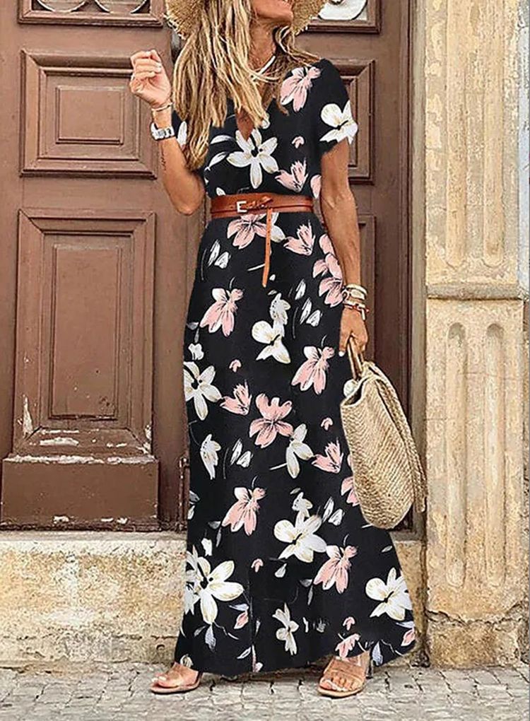 Luna | Elegante Abito Maxi Bohemien