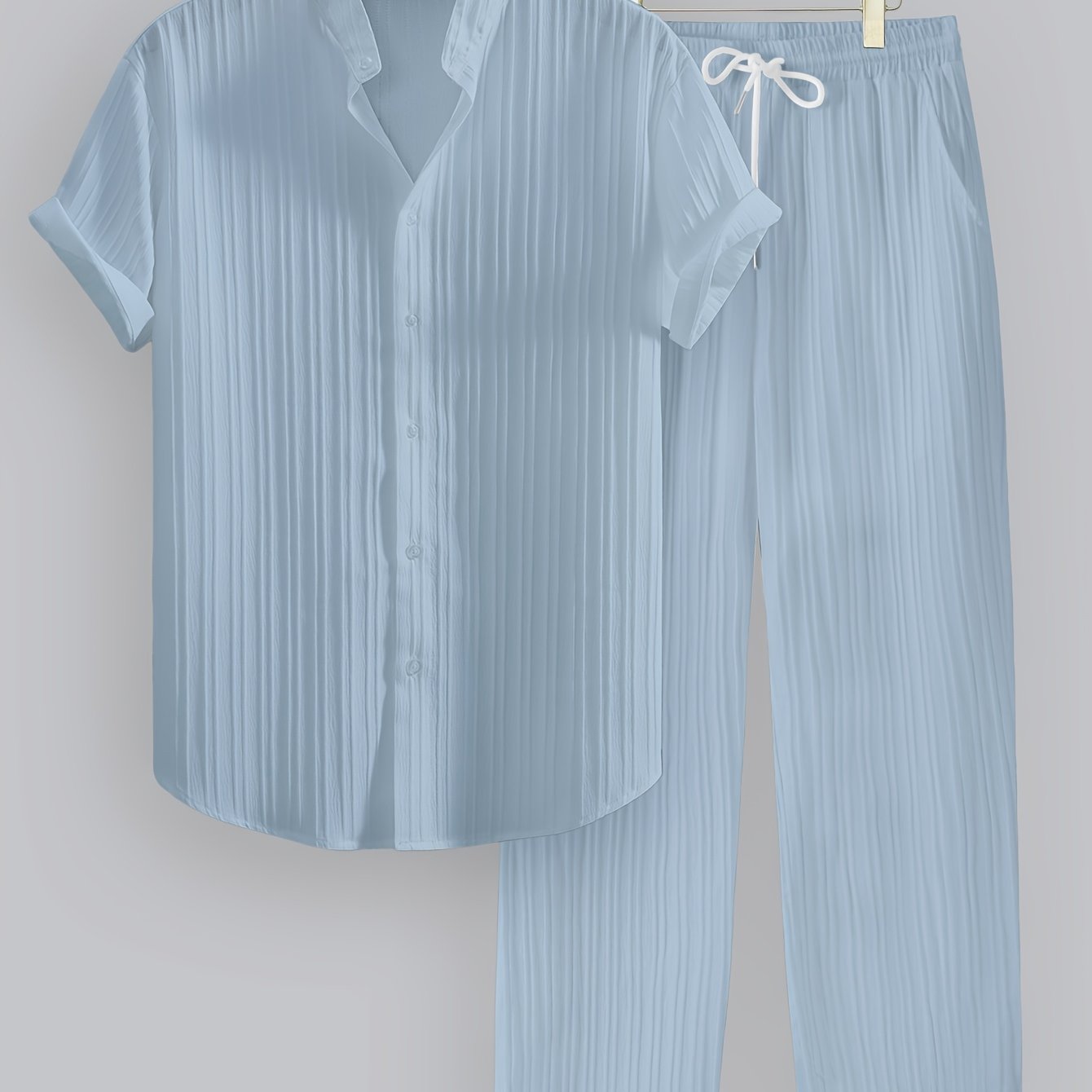 Dario™ – Completo Estivo da Uomo a Righe con Camicia e Pantalone