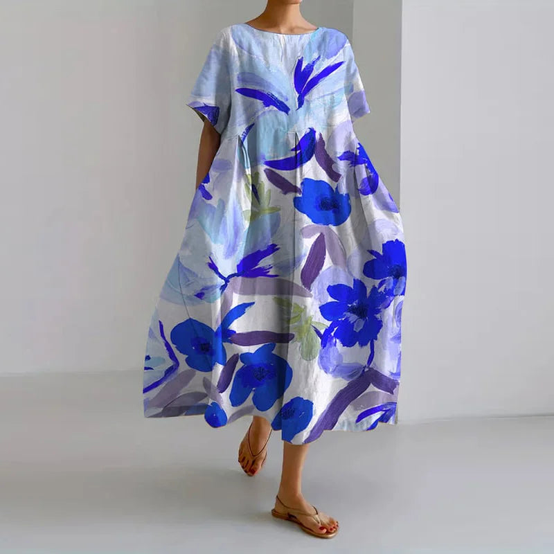 ISLA™ | Abito Estivo Floreale con Scollatura a V