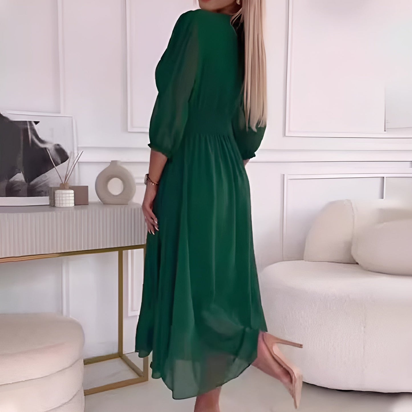Chiara™ | Elegante Abito Estivo in Chiffon di Seta Leggerissimo