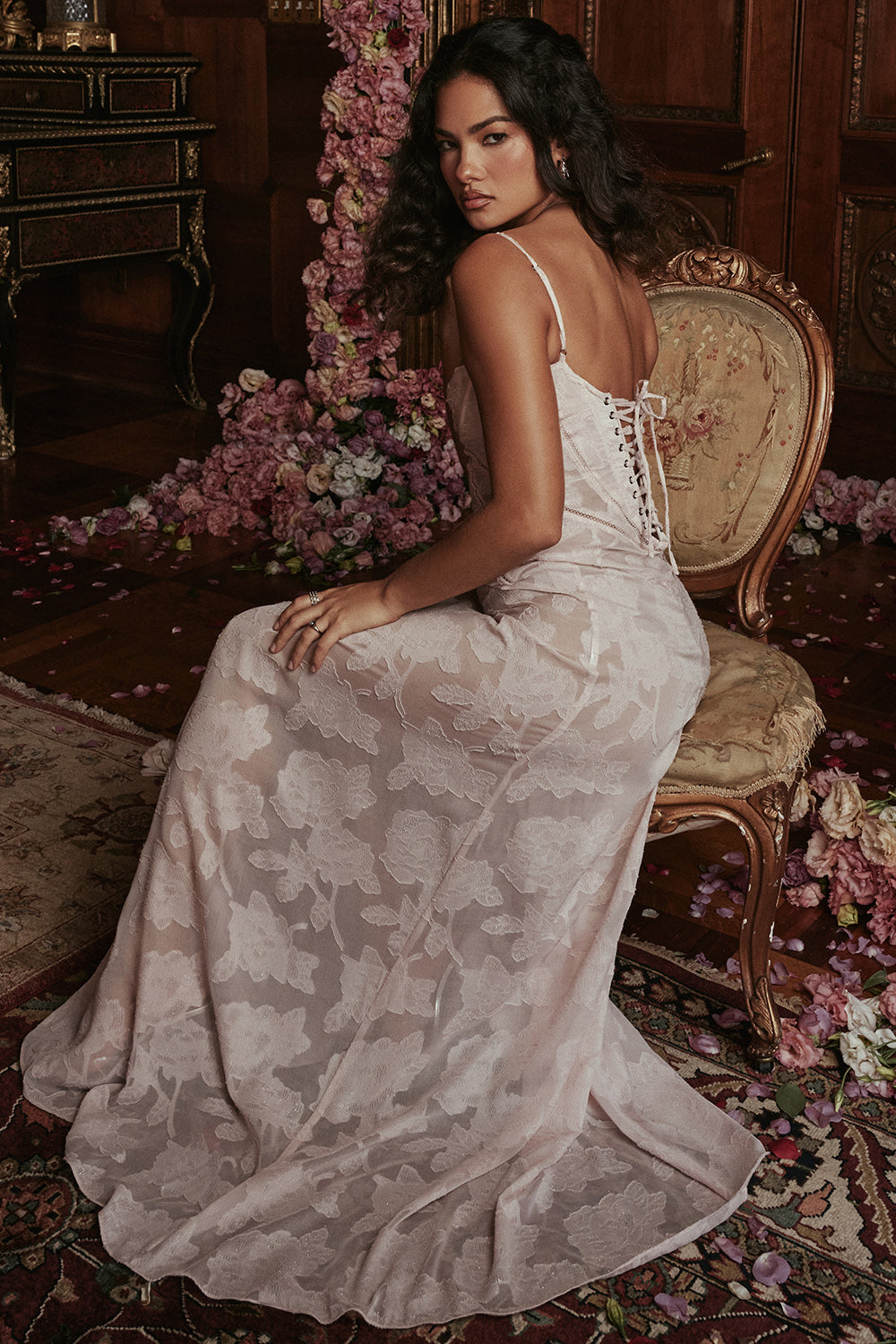 Pauletteâ„¢ | Elegante Abito Lungo con Corsetto