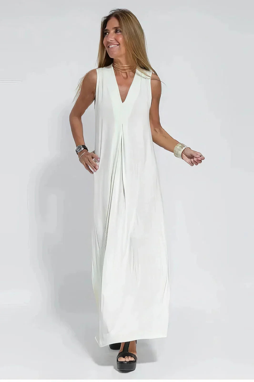 Nicole™ | Elegante Maxiabito con Cardigan Abbinato