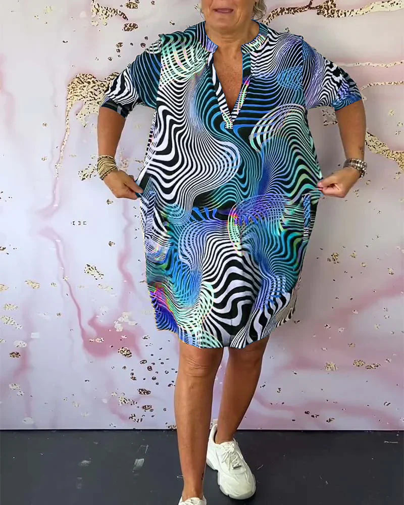 Ursula™ | Vestito Colorato con Scollatura a V
