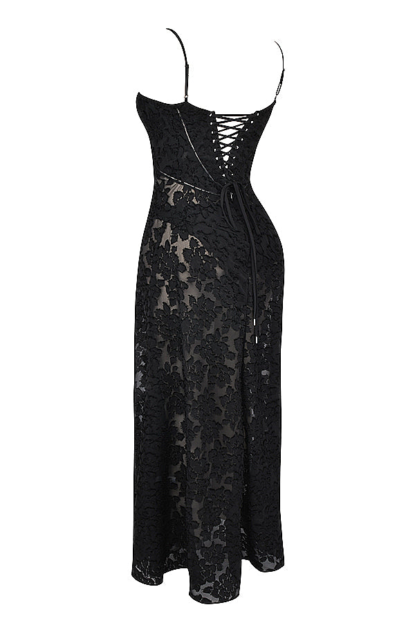Pauletteâ„¢ | Elegante Abito Lungo con Corsetto