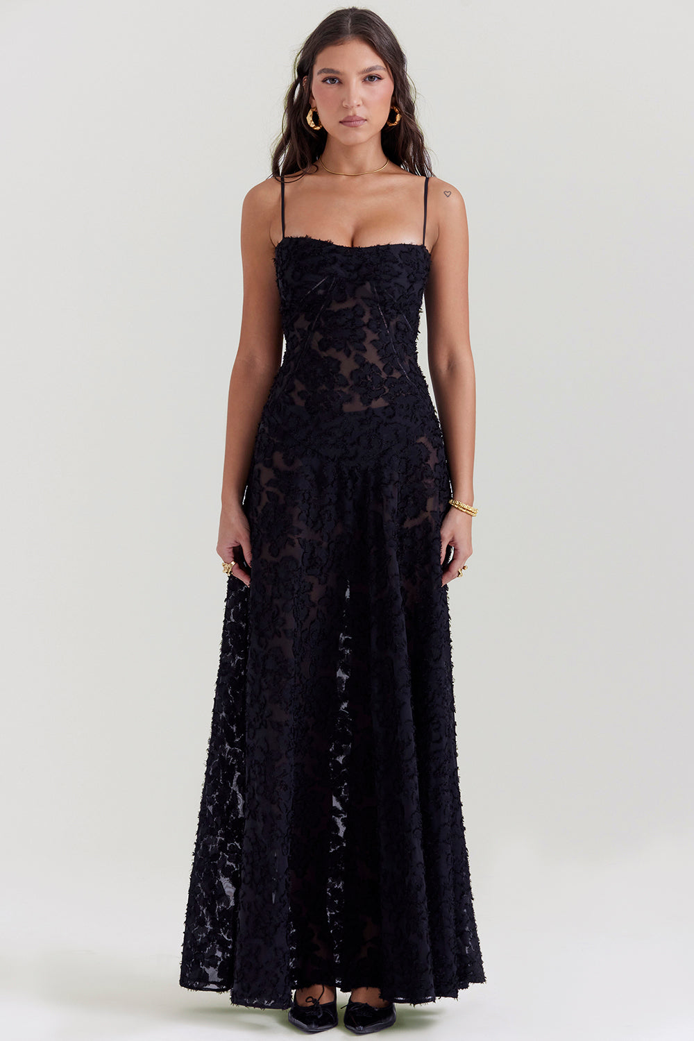 Pauletteâ„¢ | Elegante Abito Lungo con Corsetto