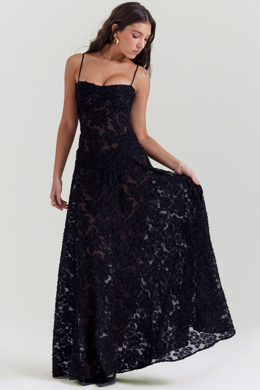 Pauletteâ„¢ | Elegante Abito Lungo con Corsetto