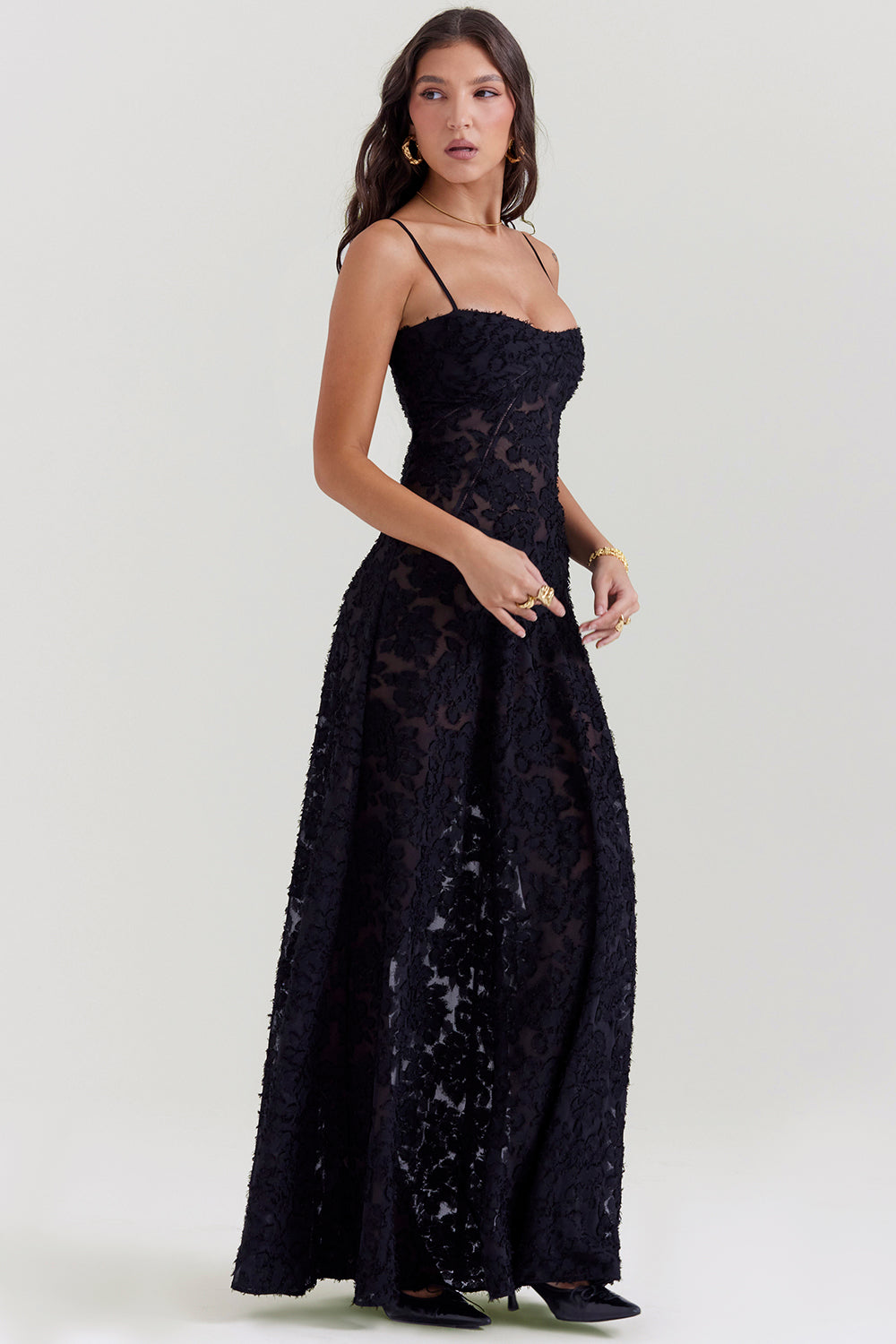 Pauletteâ„¢ | Elegante Abito Lungo con Corsetto