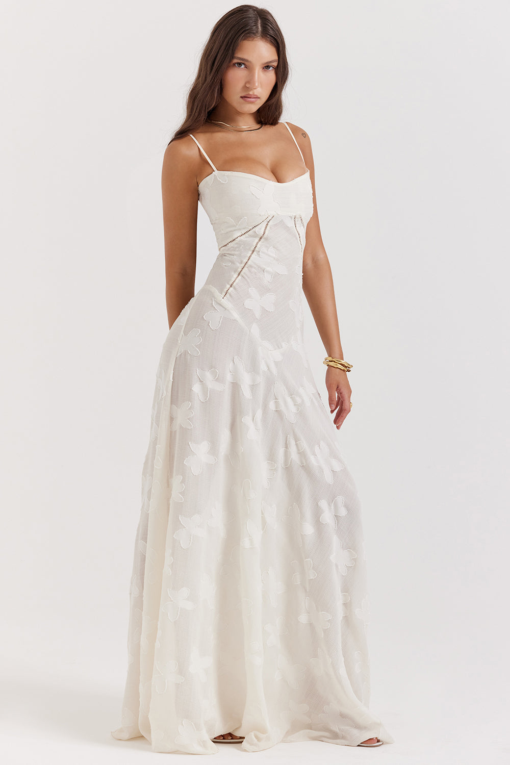 Pauletteâ„¢ | Elegante Abito Lungo con Corsetto