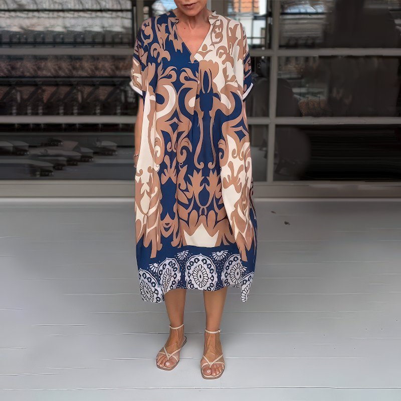 Amelia™ | Vestito Boho Elegante con Dettagli Flattering per la Pancia