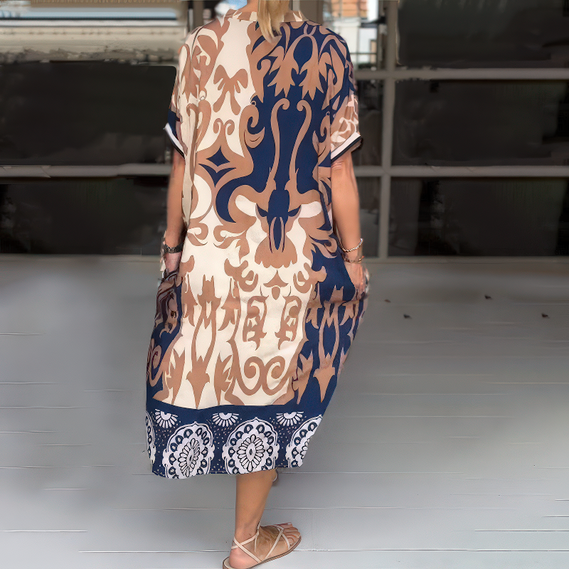 Amelia™ | Vestito Boho Elegante con Dettagli Flattering per la Pancia
