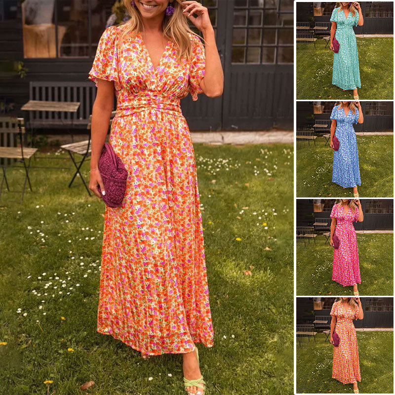 Amelia™ - Elegante Abito Maxi Floreale