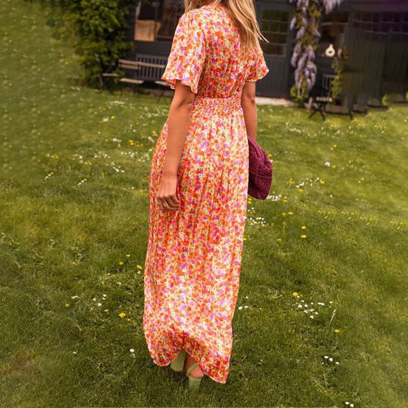 Amelia™ - Elegante Abito Maxi Floreale