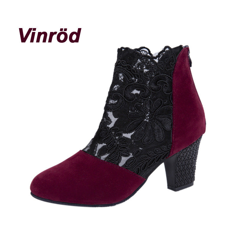 Evelyn Elegante Zomerse Kanten Hoge Hakken👢✨