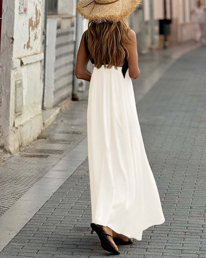 SIENNA™ | Abito Elegante con Scollo Profondo sulla Schiena e Colletto Avvolgente