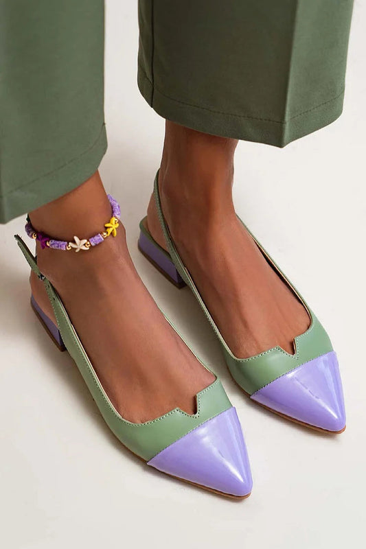 VITTORIA | Eleganti ballerine con puntale e dettagli bicolore per uno stile raffinato
